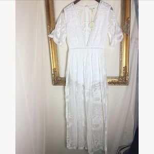 Flowy Sheer Maxi Dress w/Built-In Shorts